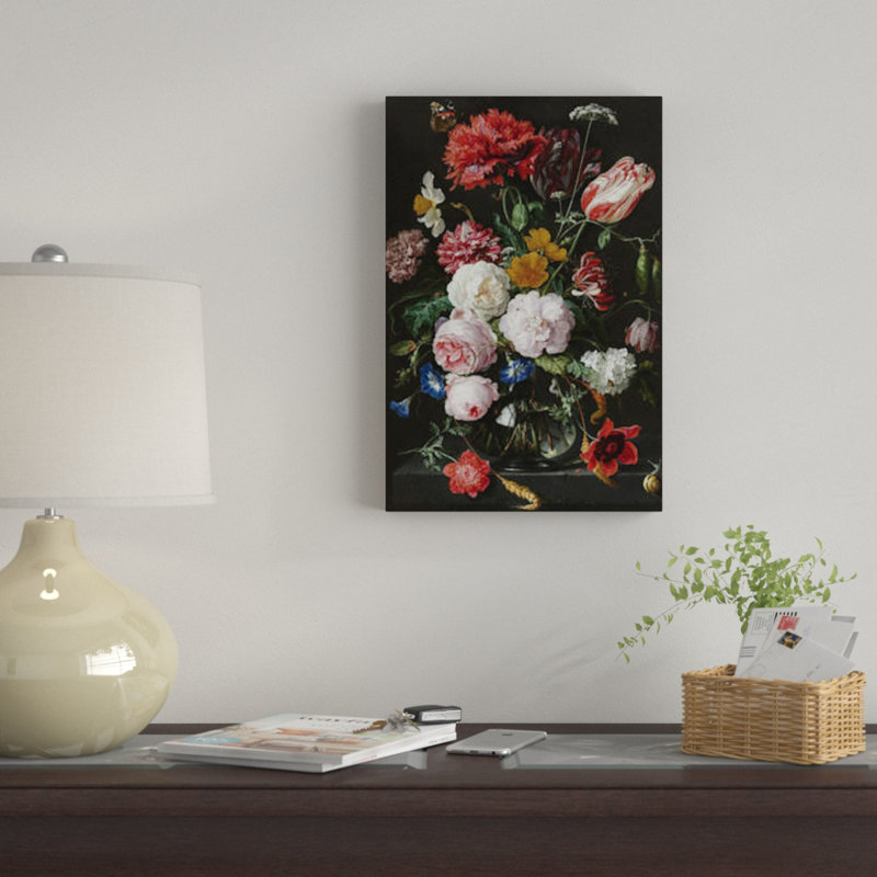 « fleurs xviii », impression sur toile, H 26 po x l 18 po x P 1,5 po, Toile tendue, Pas de tapis