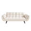 Beige de 57 po, confortable pour la vie quotidienne, dossier et siège groupés, petite chambre réglable de 57 po avec 3 postures, se transforme en lit, positions multiples, assemblage simple