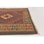 Tapis zone en laine brun/bourgogne 3 pi 5 po x 4 pi en laine one-of-kind-noué la main Lorain