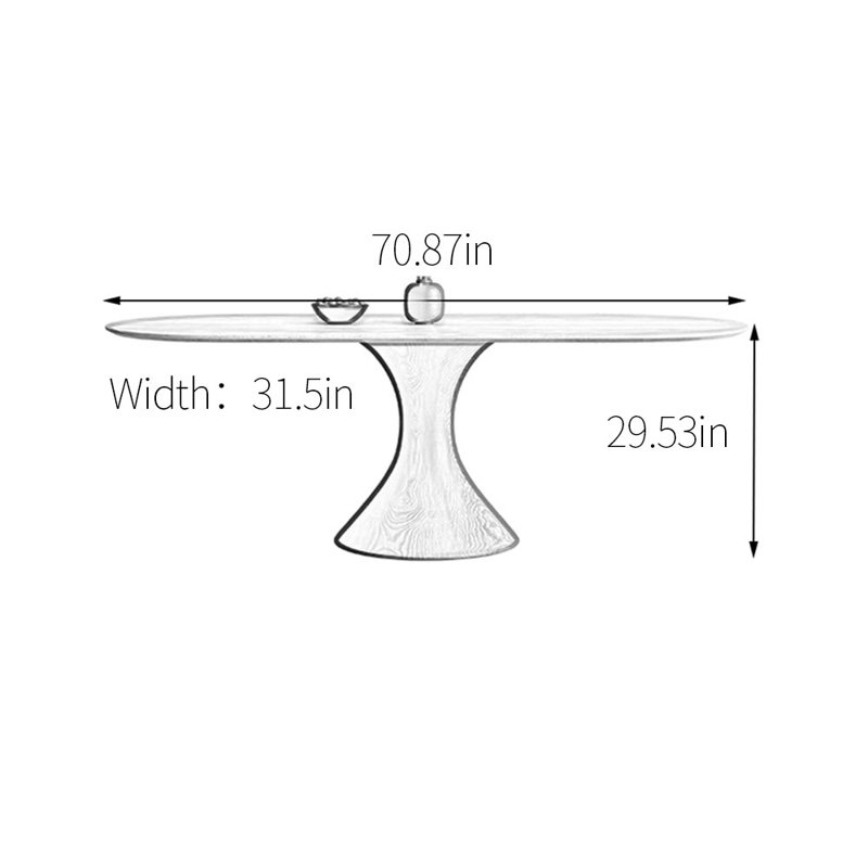 Wassili, Tanné, H 29,53 po x L 70,87 po x l 31,5 po