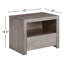 Table de chevet à tiroir Treau 20 po de largeur taupe