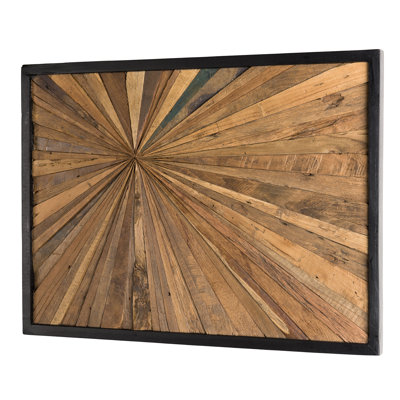 Handmade Abstract Wall Decor on Solid Wood