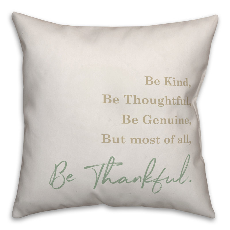  Be Thankful Throw Pillow