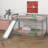 Twin Over Twin Bunk Bed With Convertible Slide And Ladder-1470808089