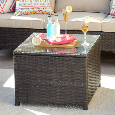 Fetter Square Wicker Outdoor Coffee Table , 23.89'' in. W 23.89'' in. D
