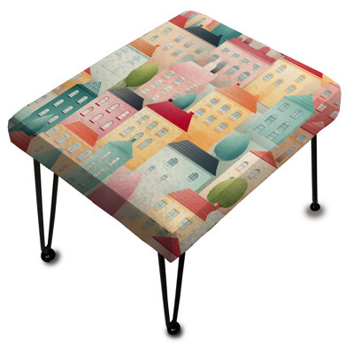 Collage nordique doux pastel doux - repose-pieds rectangulaire abstrait