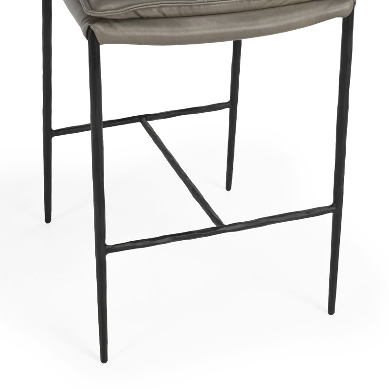 Mayer 26 Counter Stool Antique Brown, Bar Stool (31" Seat Height), Pewter Gray