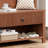 70.94-Inch Walnut-Colored Farmhouse-Style Floor Coat Rack With Hooks And Stool; Suitable For Foyer, Hallway, And Living Room.-1710107549