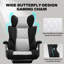 Inbox Zero Adjustable Reclining Ergonomic Faux Leather Swiveling PC & Racing Game Chair-942999422