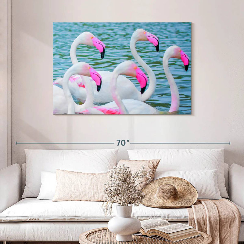 Brampt Flamingos, 30" H x 45" W