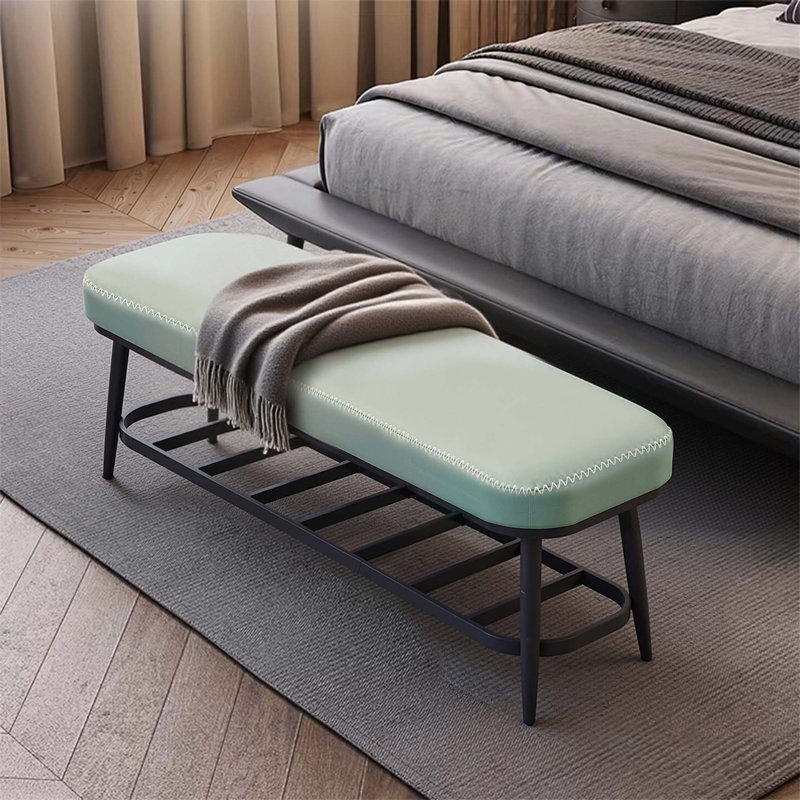 4 Pair Shoe Storage Bench, Green