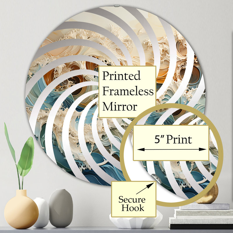 Miroir décoratif sans cadre, 23,6 po x 23,6 po
