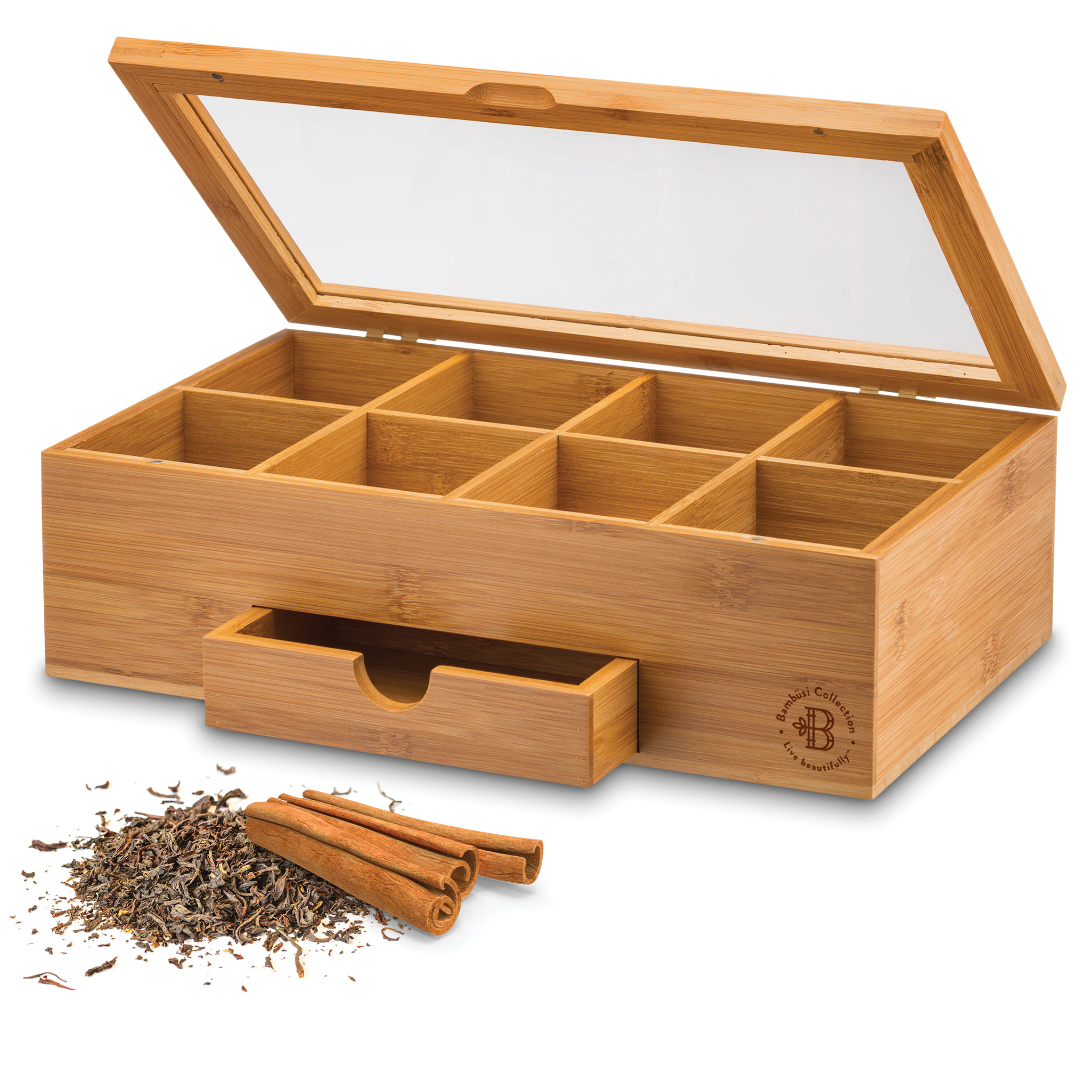 Teabags Selection, Bamboo Case