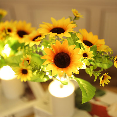 Simulation de tournesol rechargeable avec lumière de nuit
