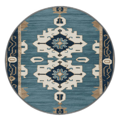 Washable Aegean Coast Coastal Area Rug
