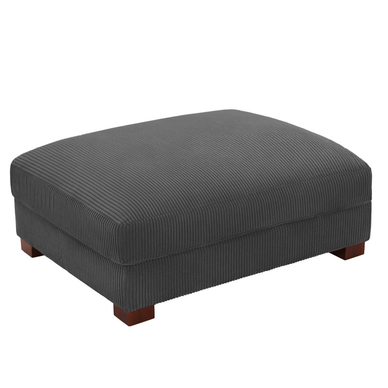 Maelina 110.5Cm Wide Rectangle Standard Ottoman, Grey