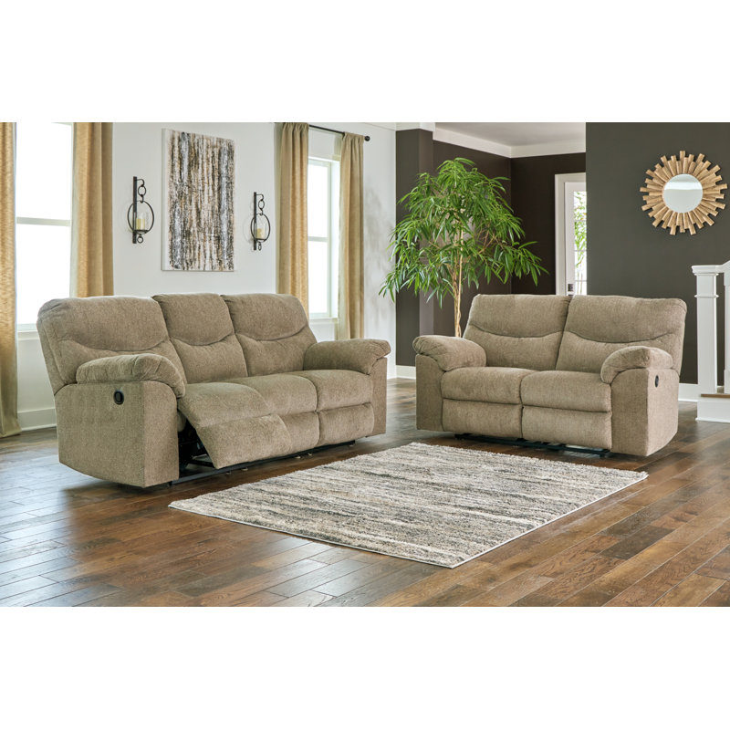 Ensemble de salon inclinable 2 pièces Alfons, 100% polyester Briar