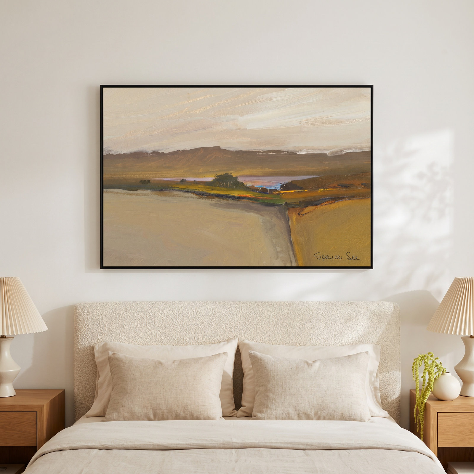 Mack "Heaven and Earth IV" Print, 41.5'' H x 61.5'' W x 2'' D, Espresso Framed