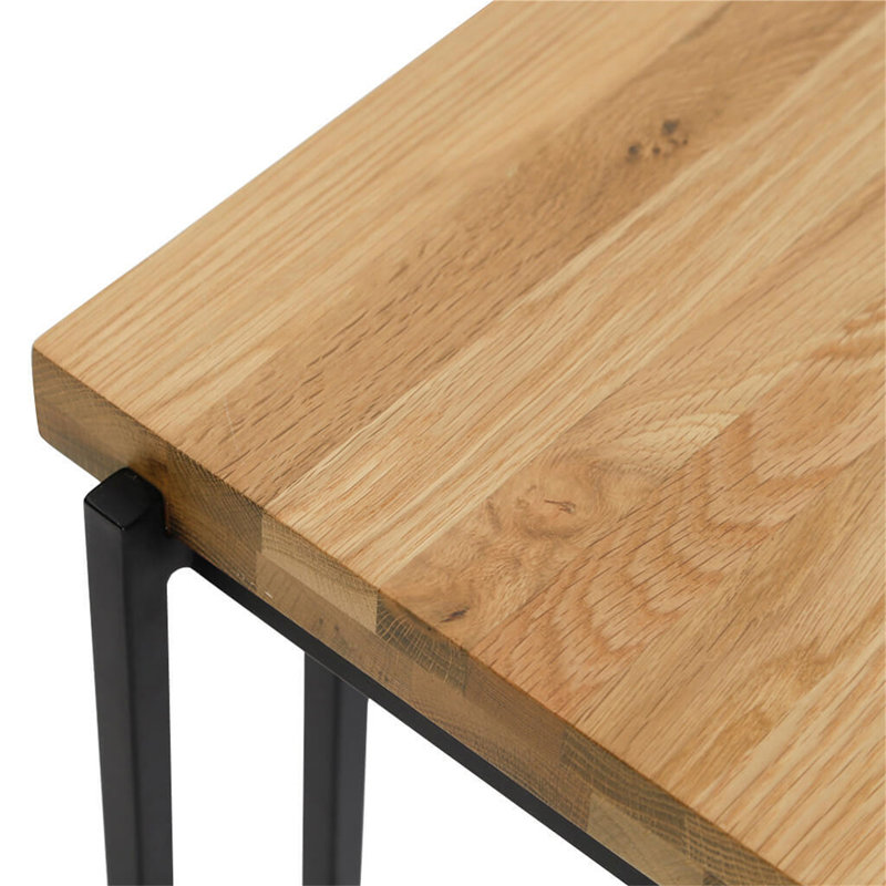 Grande table d'appoint en bois de chêne Luka (sans la chaise)