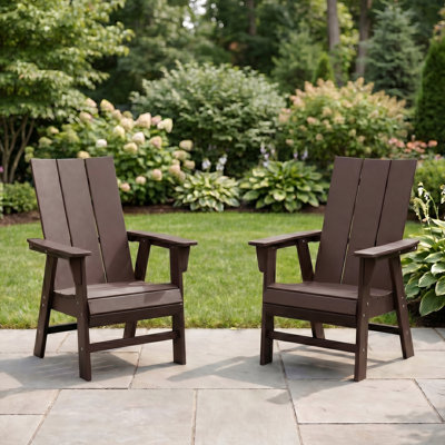 Ensemble de 2 chaises Adirondack Modern Curveback
