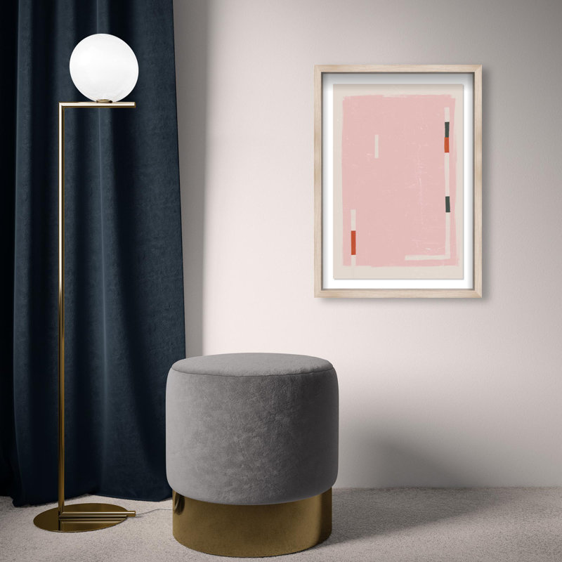 Oliver Gal Tokio Blush Abstract - Luxury Shadowbox Framed Wall Art, 32" H x 22" W, Cream