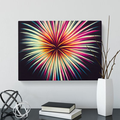 Dramatic Fireworks - Wrapped Canvas
