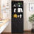 75" Tall Bookcase With Doors, 5 Tier Large Bookshelf With Cabinet, Standing Wood Display Book Shelf For Living Room, Office, Library With Doors-1179708329