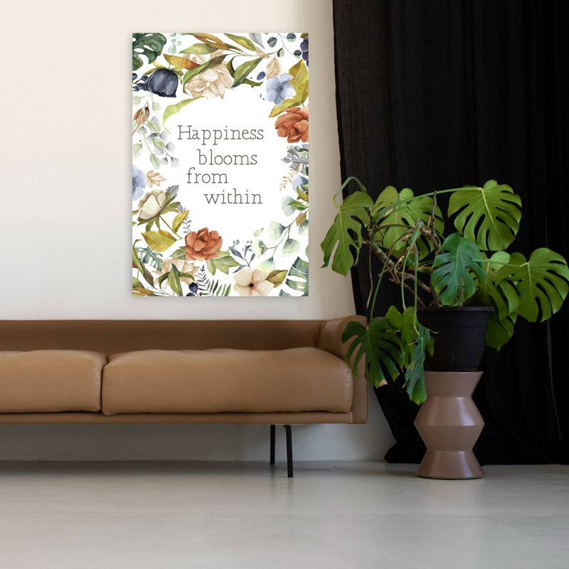 «Happiness Blooms From intérieur», art floral contemporain, H 48 po x l 32 po
