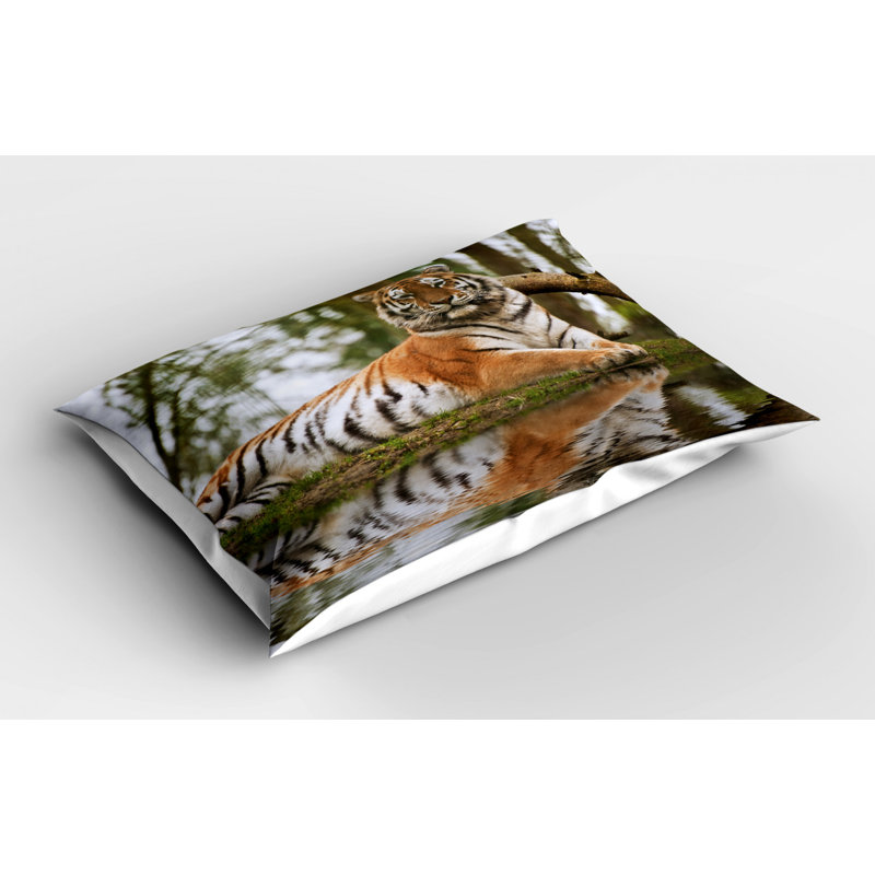 Tiger Polyester Sham Set, Twin