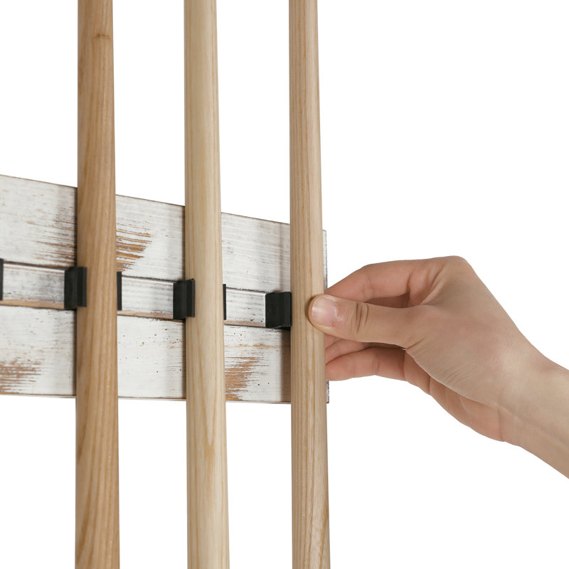MyGift Wood Pool Cue Rack