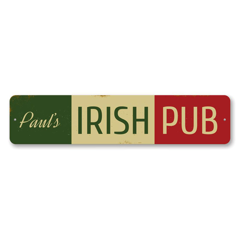 Enseigne irlandaise Good Times, H 6 po x l 24 po x P 0,06 po