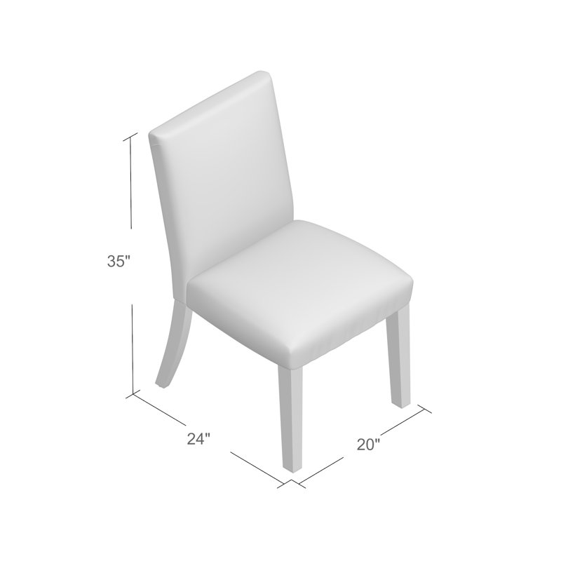 Chaise parsons rembourrée, Lin bleu marine classique, Rouge antique Stewart