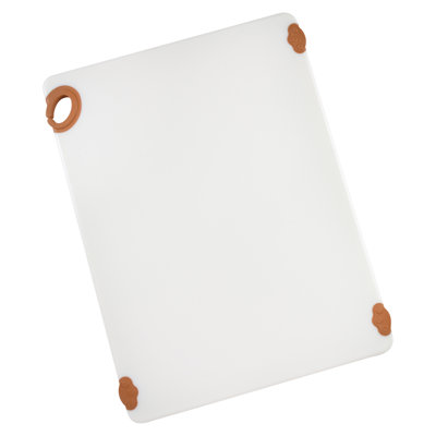 Winco Non-Slip Cutting Board With Hook, 12" X 18", Brown