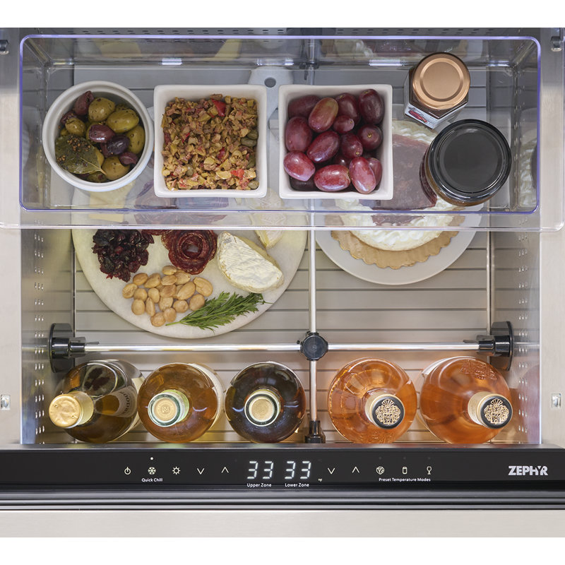 Zephyr Presrv 24 In. 5.1 cu. ft. Dual Zone Outdoor Refrigerator Drawers