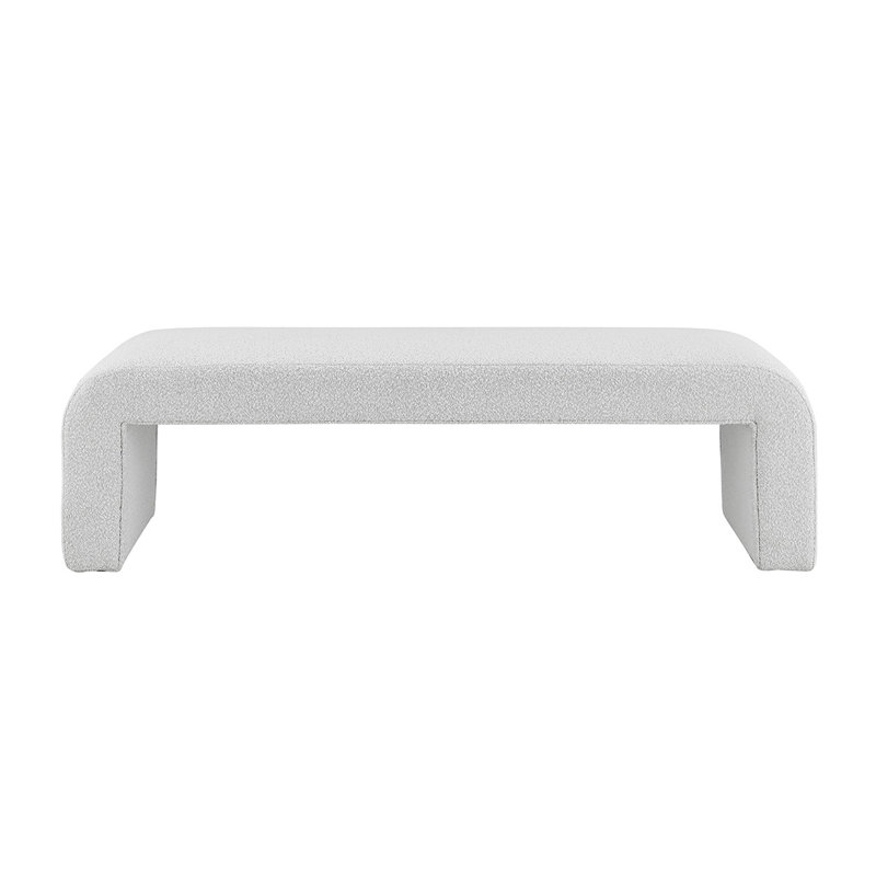 Fumeterre Polyester Upholstered Bench, Beige