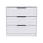Commode rectangulaire blanche à 3 tiroirs-1314666960