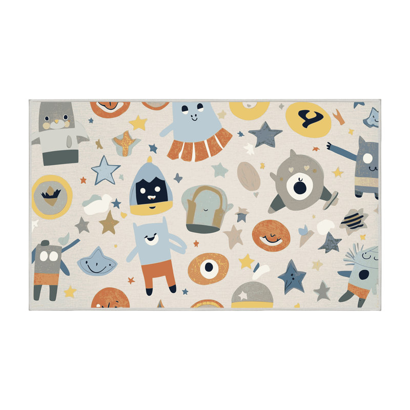 Tapis lavable pour animaux Zoomie Kids, Rectangle de 5 pi x 8 pi