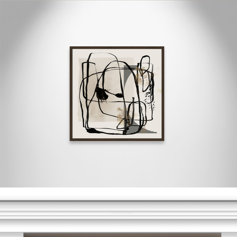 «Blot I» par Isabelle Z, 27.5'' W x 27.5'' H, Framed Print, Walnut Woodgrain