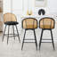 361° Swivel Upholstered Rattan Counter Height Bar Stool-1493172909-1507232249-1521301506