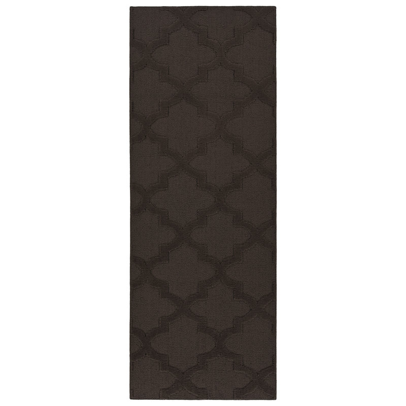 Nasturtium Mocha Quatro Cut-loop Trellis Area Rug by Garland Rug, Rectangle 3' x 8'