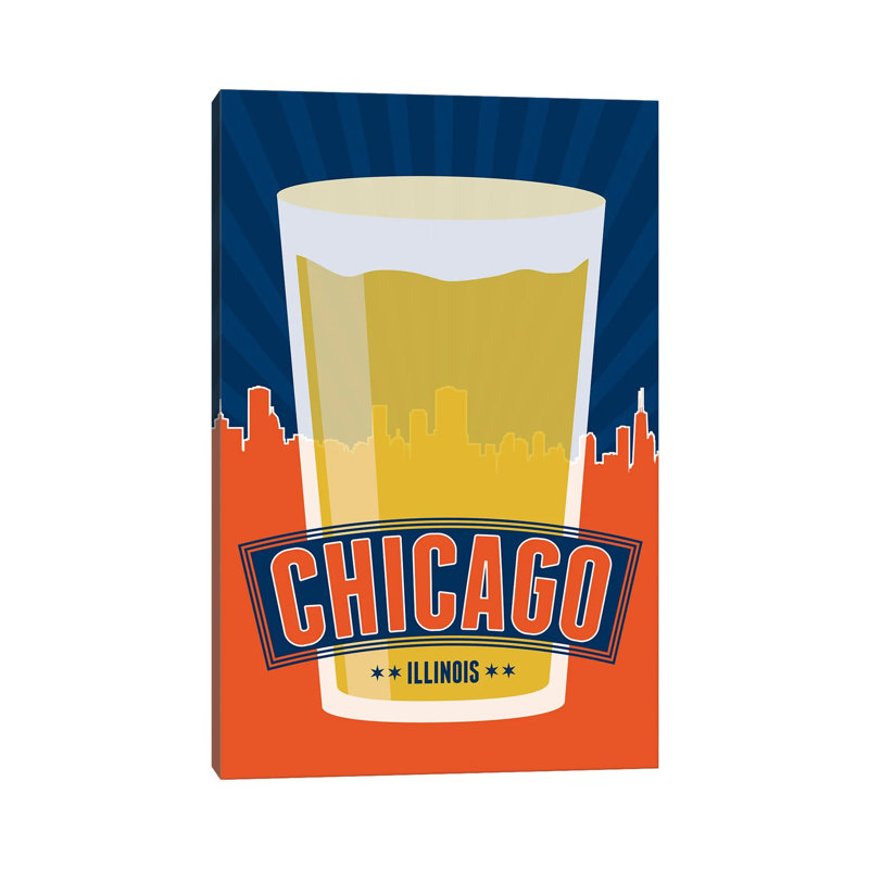 Chicago Beer 1 Piece Wrapped Canvas Wall Art, 101.6 cm H x 66.04 cm W