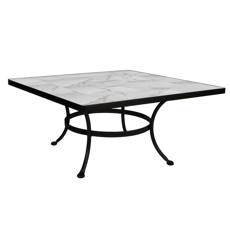 Outdoor Square Coffee Table, Pallazo White, Carbon Black