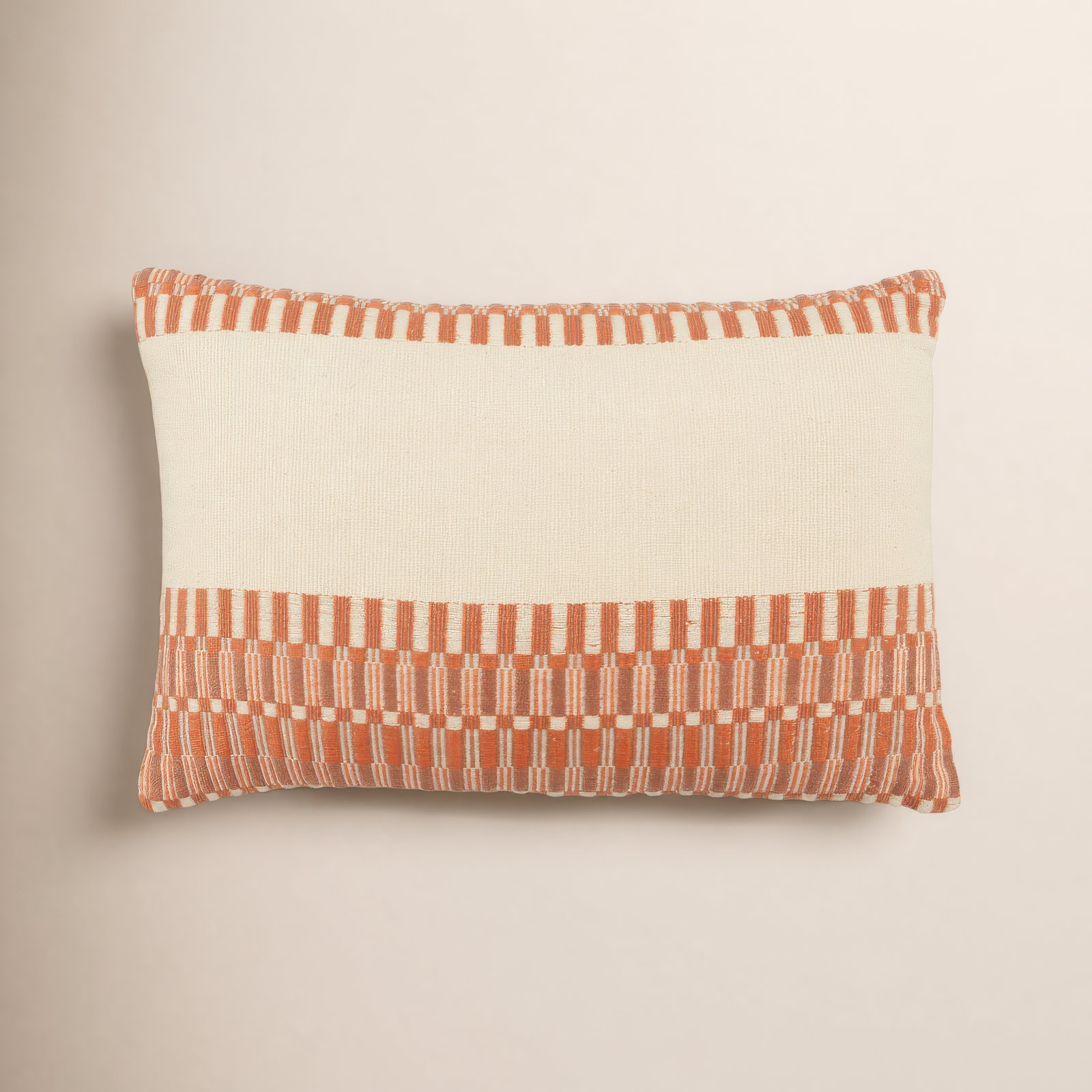Joost Handmade Tribal Terracotta Lumbar Pillow, Pillow Cover Only - No Insert