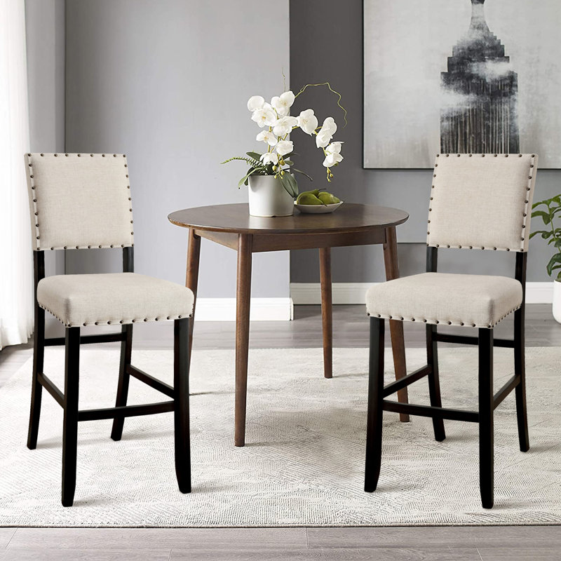 Chaises de bar rembourrées en tissu 19,13 po de largeur Ostrowski