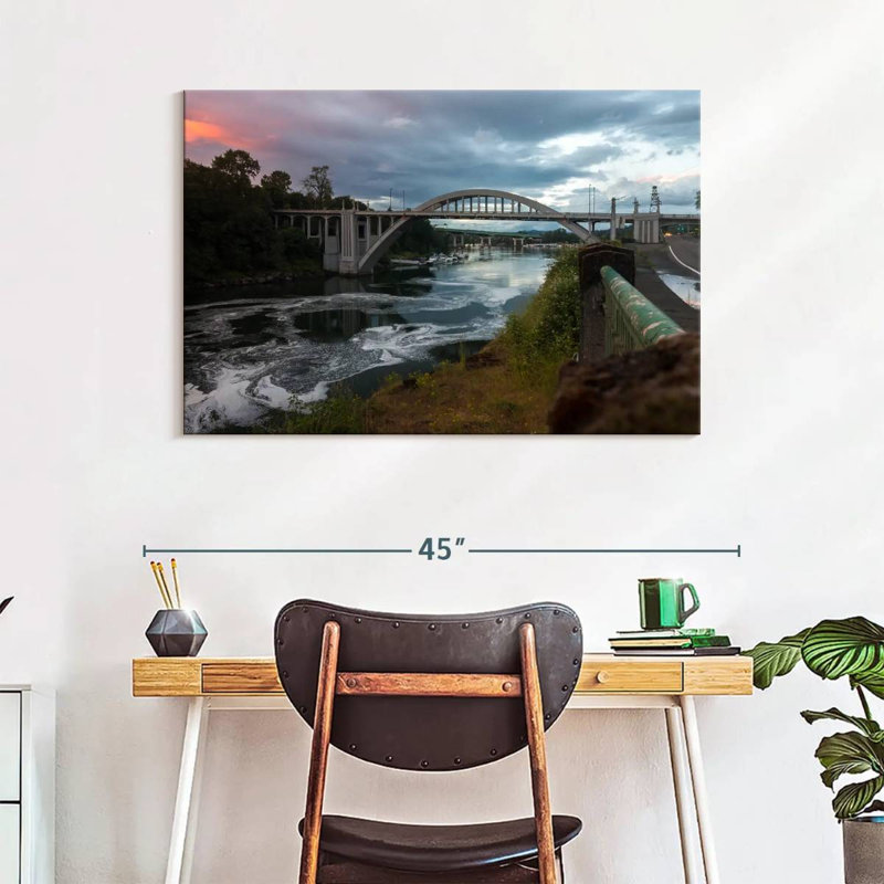 Lilie Dramatic Oregon Bridge, 26" H x 39" W