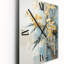 Horloge murale surdimensionnée en bambou doré et bleu IV-1493207681