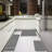 Black & White Stripe Kitchen Floor Mat Set of 3 for Kitchen & Hallway