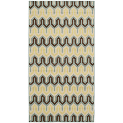 Tapis beige / bleu Kelston
