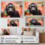 Portrait de gorille vibrant - art de Gorillawall-1882470328-1882470329