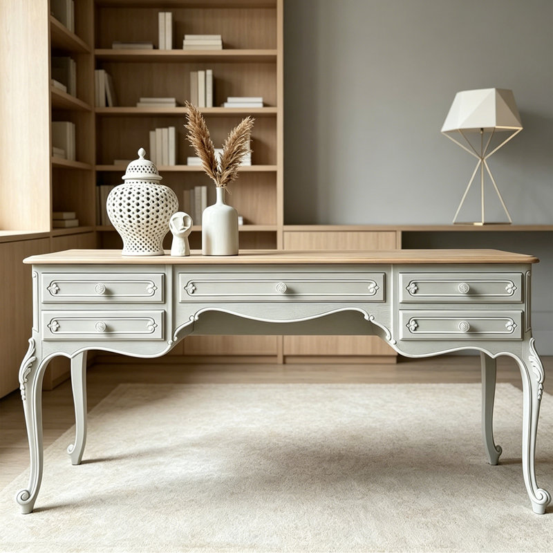 Bureau d'écriture Simple Modern Burlywood, H 30,31 po x l 62,99 po x P 30,31 po